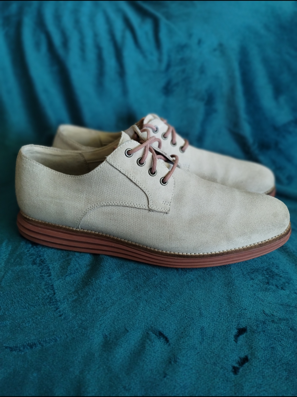 Cole Haan Original Grand Suede Oxford Shoes Men’s 11M Beige Comfort